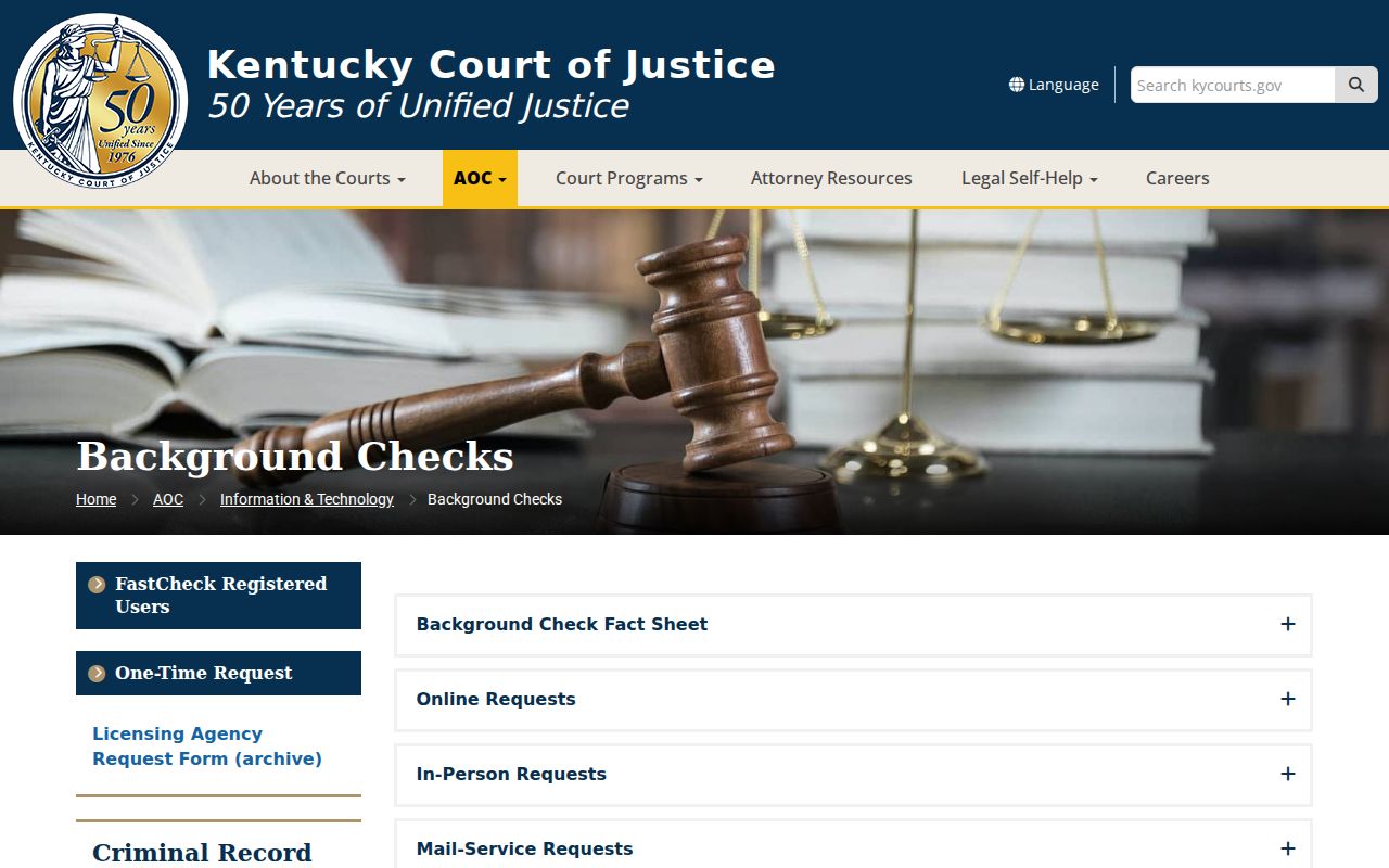Mason County criminal court report access through Kentucky AOC