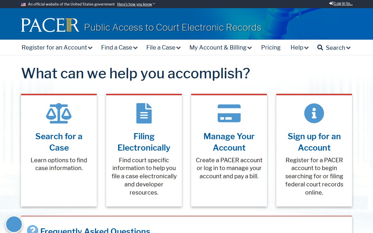 Mason County federal criminal court case PACER records access
